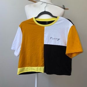 Color Blocked Crop Top
